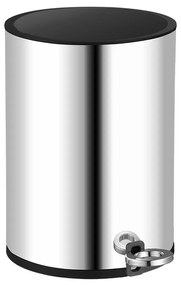 Cos de gunoi cu pedala, volum 6 litri, inox lucios, AWD02031344