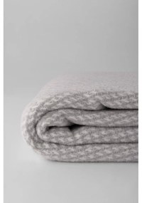 Pled din amestec de bumbac Euromant Ruby, 140 x 180 cm, gri deschis