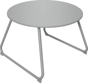 Outsunny Masă de cafea de grădină rotundă, masă de cafea de exterioare, Ø60 cm, picioare reglabile antiderapante, metal epoxidic, gri | Aosom Romania