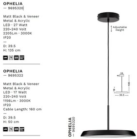 Lustra/Pendul LED design decorativ OPHELIA