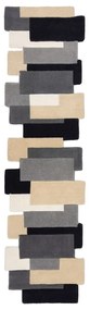 Covor tip traversă gri din lână 60x230 cm Collage – Flair Rugs