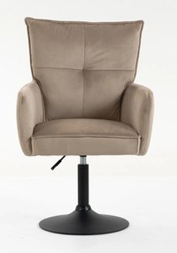 HR250N Scaun Catifea Latte Bază Neagră