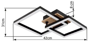 Plafoniera LED design slim BARD 15W