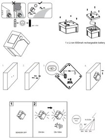 Corp de iluminat LED cu senzor SOLAR LED/0,48W/3V IP44 Globo 36480