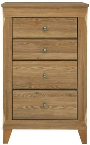 Comoda BERGEN KOM4S, stejar auriu, PAL, 72x47x116 cm