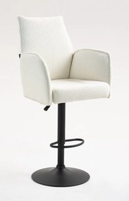 HR280W Scaun Crem Boucle cu Bază Neagră