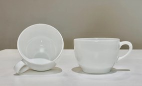 Set 2 Cani Casablanca, glazura alba lucioasa, 350ml