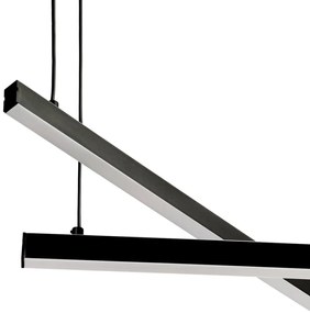Lustra suspendata LED, Otel, Negru, MIAMI