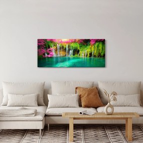 Tablou - Cascada, Lacurile Plitvice, Croația (120x50 cm)