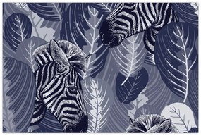 Tablou - Zebre albastre (90x60 cm)