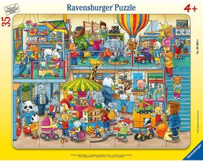 PUZZLE TIP RAMA MAGAZINUL CU JUCARII AL ANIMALELOR, 35 PIESE - RAVENSBURGER (RVSPC05664)