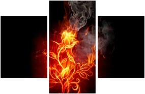 Tablou - Trandafiri în foc (90x60 cm)