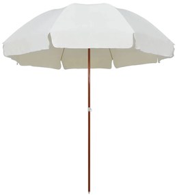 vidaXL Umbrelă soare de grădină cu stâlp din oțel, nisipiu, 300 cm