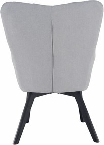 Fotoliu de design, gri/negru, FONDAR