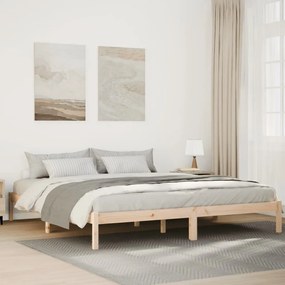 852424 vidaXL Cadru pat foarte lung fără saltea, 180x220 cm, lemn masiv pin