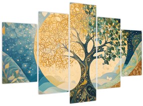 Tablou – Arborele vieții în lună (150x105 cm)
