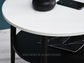 Măsuță de cafea Randolf S (lemn alb + negru). 1111688