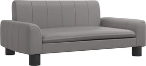 vidaXL Canapea pentru copii, gri, 70x45x30 cm, piele ecologică
