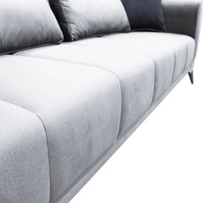 Canapea extensibilă, gri deschis/ gri, GRACE BIG SOFA