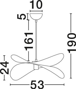 Lustra suspendata decorativa LUVE galben mustar