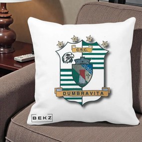 Perna Personalizata CSC Dumbravita Fotbal, 40x40 cm, Alba Mata, Husa Detasabila, Perna Inclusa, BEKZ®