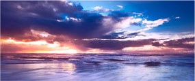 Tablou - Apus de soare la mare (120x50 cm)
