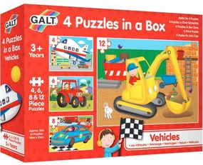 Set 4 puzzle Galt, Vehicule, 30 piese