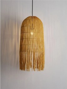 Lustra suspendata stil natural ratan galben VENA