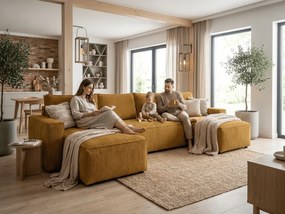 Coltar in forma de U SMART COSARO 295x140 cm, mustar