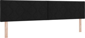 vidaXL Tăblie LED Negru 200 cm țesătură