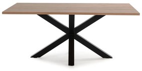 Masă de dining cu blat cu aspect de lemn de stejar 100x180 cm Comba – Marckeric