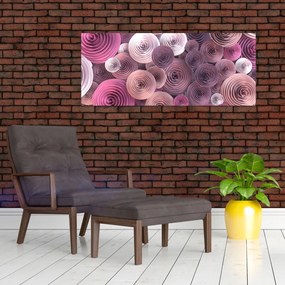 Tablou abstract a florii de trandafir (120x50 cm)