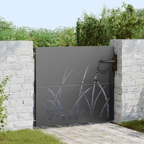 vidaXL Poartă de grădină Negru 85 x 100 cm Oțel vopsit în pulbere