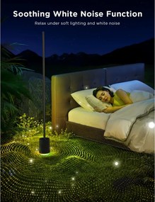 Smart LED lampa pentru podea Govee Pro RGBICWW H6079, 170 cm, 48 W, 2100 lm, 6500 K, Wi-Fi, Bluetooth, Govee Home, Negru
