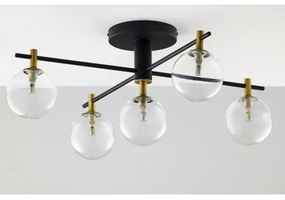 Lustră aplicată Jupiter 2035 FIGARO 5xG9/10W/230V negru/auriu/bej/transparent