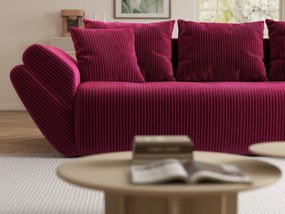 Canapea extensibilă dumonde cu ladă de depozitare si sezut confortabil din spuma high-density, Berlin Zoom Red 250x100 cm