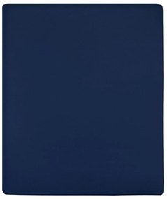 Cearsaf de pat cu elastic, bleumarin, 90x200 cm, bumbac