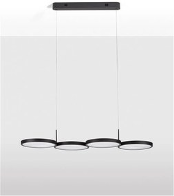 Lustra LED suspendata design modern MAGNUS R4 neagra