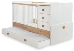 Patut transformabil cu pat suplimentar (80x180cm) NATURA BABY