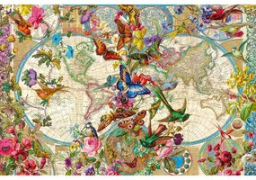 PUZZLE HARTA LUMII CU FAUNA SI FLORA, 3000 PIESE - RAVENSBURGER (RVSPA17117)