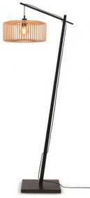 Lampadar eco din bambus Bromo S negru/ natur, 40x18cm