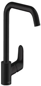 Baterie bucatarie Hansgrohe Focus M41 260, monocomanda, pivotanta, negru mat - 31820670