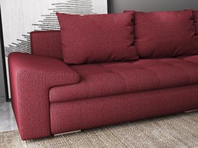 Colțar extensibil dumonde cu ladă de depozitare si sezut confortabil din spuma high-density, Leonardo Enjoy Rosu 260x185 cm II