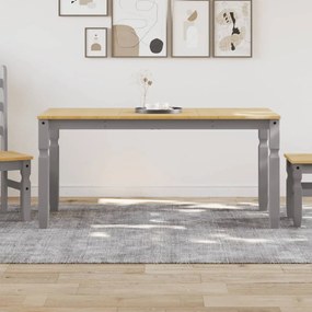 vidaXL Masă de sufragerie &quot;Corona&quot;, gri 160x80x75 cm lemn masiv de pin