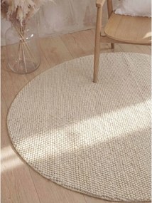 Covor crem țesut manual rotund din lână ø 200 cm Richmond Diana – Ted Baker