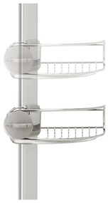 Raft de baie telescopic din metal gri - simplehuman