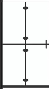 vidaXL Perete de duș walk-in pliabil 80x190 cm sticlă ESG transparentă