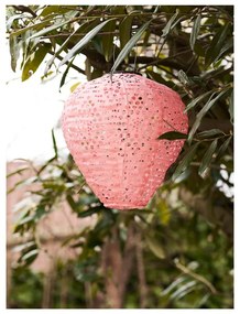 Felinar cu LED roz solar (înălțime 30 cm) pentru exterior Greatham – House Nordic