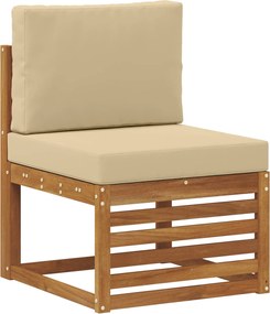 vidaXL Canapea Medie pentru Exterior Lemn Solid de Acacia natural