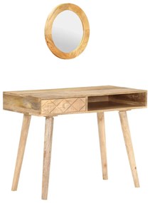 vidaXL Masă de toaletă, 100 x 50 x 76 cm, lemn masiv de mango